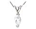 1/7 ct.tw Marquise Diamond Solitaire Pendant in Platinum