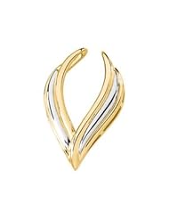 Genuine IceCarats Designer Jewelry Gift 14K Yellow/White Gold Two Tone Pendant Enhancer. Enhancer Two Tone Pendant Enhancer In 14K Yellow/White Gold