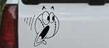 Screaming Baseball Ball Sports Car Window Wall Laptop Decal Sticker -- Black 6in X 5.2in