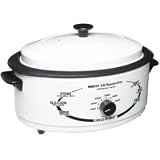 NESCO 6 QT ROASTER OVEN NON-STICK COOKWELL - WHITE