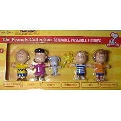 The Peanuts Snoopy Figure set - Snoopy & Friends Bendable Figures
