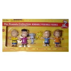 Charlie Brown and The Peanuts Bendable Figures Set by 
