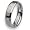 Beveled Edge Brushed & Polished Flat Stainless Steel Ring (6.0 mm) - Size 6.0