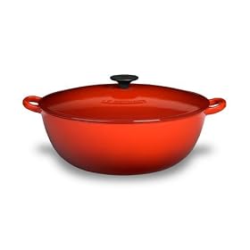LE CREUSET Enameled Cast Iron 4-1/4 Quart Soup Pot Red