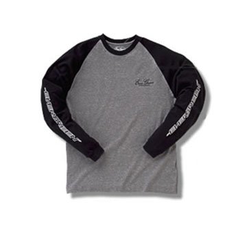 エバーグリーン(EVERGREEN) EGロングTシャツCタイプ(ツートン色) ブラック×グレー LL 5216133