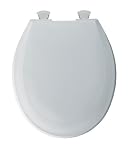 toiletseats:Bemis 100EC000 Plastic Round Toilet Seat with Easy Clean and Change Hinges, White