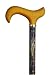 Walking Cane-Royal paisly-This walking stick cane has an elegant paisly print on maple wood shaft with natural hard wood derby handle. This wooden cane has a weight capacity of 250 pounds and 35 inches long.
