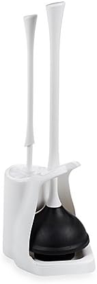 Casabella Bowl Brush and Plunger Combo Set in White