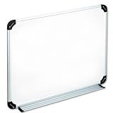 Universal Magnetic Dry Erase Board, Melamine, 24 X 18, White, Aluminum/Plastic Frame