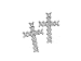 Stunning Cross Diamond Stud Earring Pair