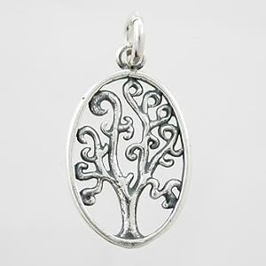 Oval Tree of Life Pendant in Sterling Silver, #9204