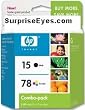 Original HP 15/78d Ink Cartridges Combo-Pack in Retail Packaging