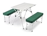 Deluxe Picnic Bench Set Folding Picnic Table with Carrying Suitcase