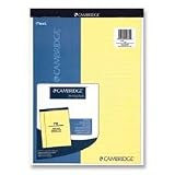 Cambridge Stiff Back Legal Pads 3 Hole Letter White, 70 Sheets (MEA59872)
