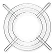 Dayton 4YD89 Fan Guard, Wire, 6 3/8d