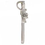 14K White Gold Diamond Cross Pendant Necklace 1/10ct