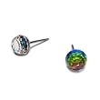 Vitrial Medium Facated Ball Swarovski Austrian Crystal Earrings, 6mm