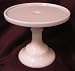 6" Pink Milk Glass Pedestal Cake Plate Salver