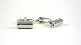 Rhodium Cylinders (Cufflinks)