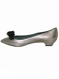 MARC JACOBS Manhattan Pleated Bow Metallic Flat MJ9001