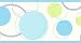 Blue Retro Circle Wallpaper Border