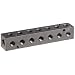 Polyconn PCM10-125R-07B 90 Degree Black Anodizing Aluminum Manifold, 1/4" NPT Female x 1/8" NPT Female, 7 Stations