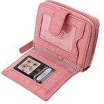 WalletBe WalletBe CrocoEmbossed Leather Wallet w/ DigitalPhoto Viewer (Pink) Photo Frames for WIN/MAC