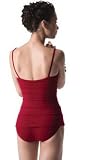 Mirella Horizontal Pleated Top Overlay Leotard