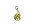 Monili sterling silver charm with round peridot CZ stone