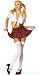 Sexy Adult Halloween Costume School Girl (M/L, Red)