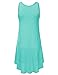 JJ Perfection Women's Sleeveless High Low Scoop Neck Flare Midi Dress
