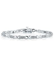 1/4 Diamond Link Bracelet in 10K White Gold