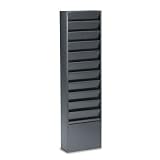 Buddy Products 812-4 Wall mount 11 pocket steel literature rack, black, 36-3/8h