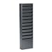 Buddy Products 812-4 Wall mount 11 pocket steel literature rack, black, 36-3/8h