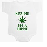 Kiss Me I'm A Hippie Baby Ultrasoft Onesie