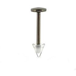 STAINLESS STEEL LABRET CLEAR Gauge: 16, Ball Size: 4mm, Length: 10mm Sold as a Pair