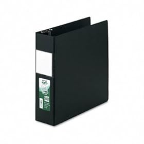 New-Samsill 16380 - Clean Touch Antimicrobial Locking D-Ring Binder, 11 x 8-1/2, 3 Capacity, Black - SAM16380
