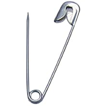 Charles Leonard Inc., Pins, Safety, 2 Inches, Silver, 1 Gross/Box (83200)