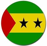 Sao Tome And Principe Flag Round Mouse Pad