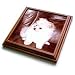 White Pomeranian - 8x8 Trivet With 6x6 Ceramic Tile