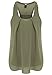 Merryfun Women's Casual Sleeveless Chiffon Tank Top Vest Shirt