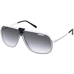 Carrera Picchu/S Men's Aviator Full Rim Sports Sunglasses - White Black/Palladium/Gray Gradient