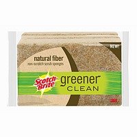 Scotch-Brite Greener Clean Natural Fiber Scrub Sponge 3 ea