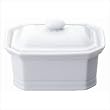 Apilco TOC FG5 00 A Plain White 6.9 x 4.9 Octogonal Tureen for Foie Gras