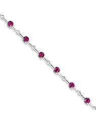 Sterling Silver Pink Tourmaline Bracelet