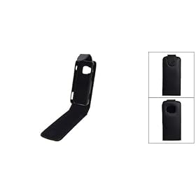 PHONEDIRECT - BLACK Leather Flip Case for Samsung S5600 ( Specially designed for Samsung S5600)