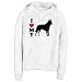Sweatshirt Woman White  I Love My Belgian Malinois  Silhouette Dog
