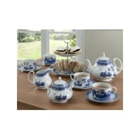 12 Pieces Blue Willow Afternoon Tea Set