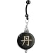Handcrafted Round Horn Dan Chinese Name Belly Ring