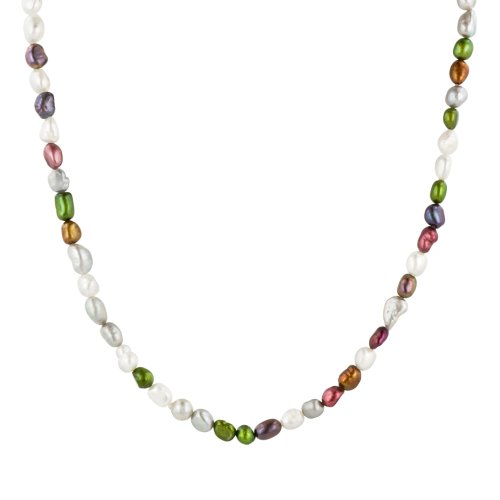 Multi-Color Free Form Freshwater Cultured Pearl Endless Necklace, 36"